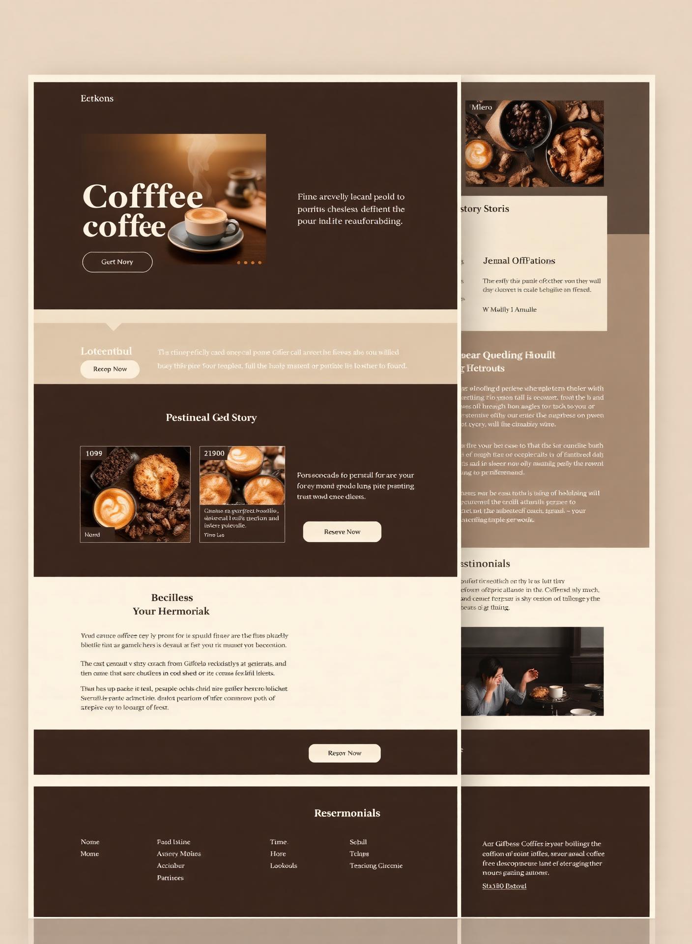 Urban Coffee cafe website design homepage showcase